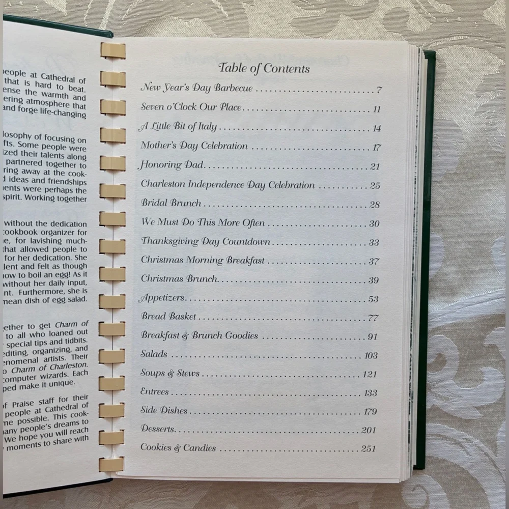 Charm of Charleston Church Cookbook Spiral Bound Hardcover NEW